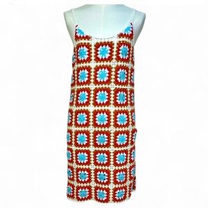 Willow & Wind - Colorful Crochet Patterned Dress - Small